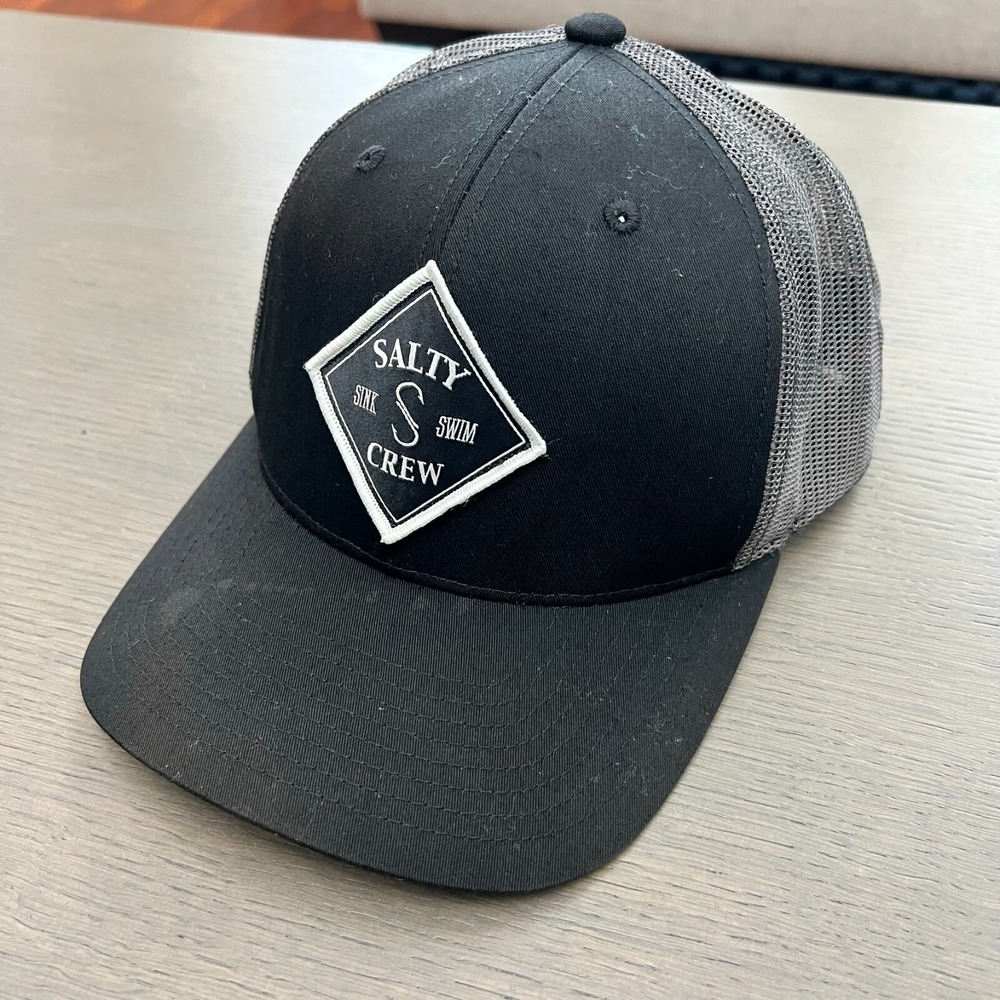 Salty Crew Bruce Retro Trucker Hat - Black - Pre Owned Adjustable
